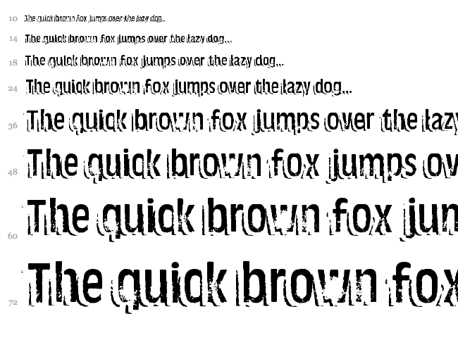 Ten Ton Ballyhoo font waterfall